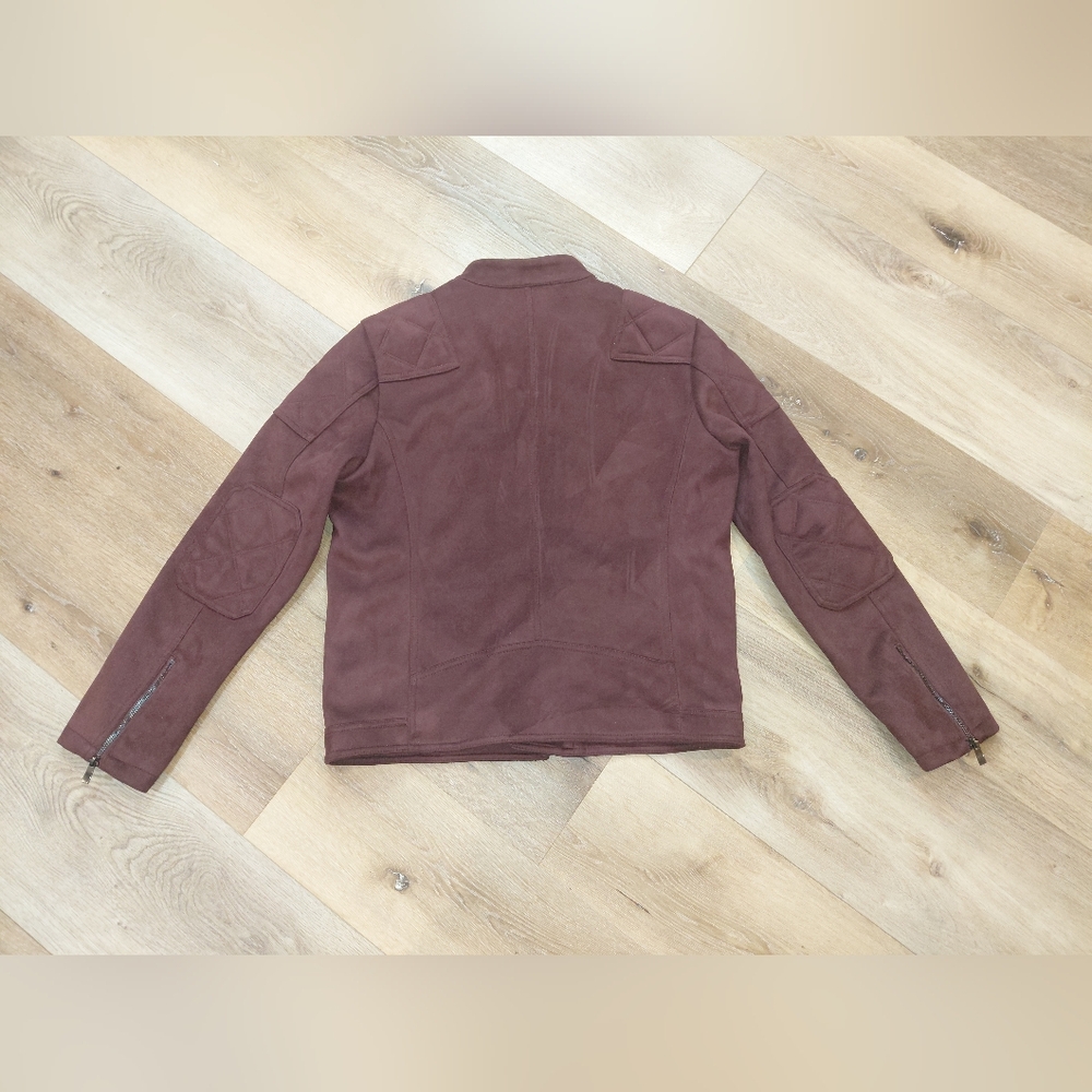Zara Man Rich Wine Red Bomber Jacket Sz XL - Picture 2 of 13